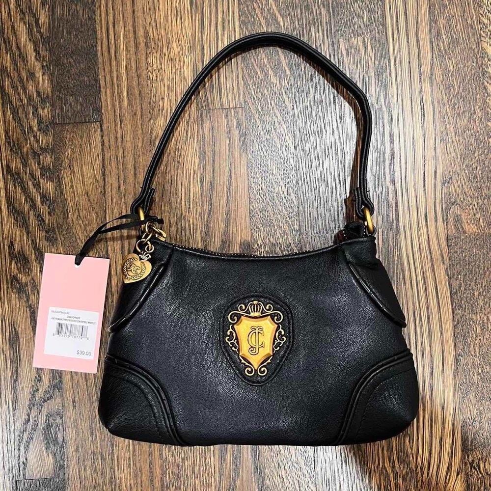 juicy couture romance purse / wrislet in black liquorice (NWT)
